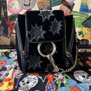- ❣️Chloé❣️ mini Faye backpack 🎒 witH sTARz All OVER!!🥰✨✨✨⭐️